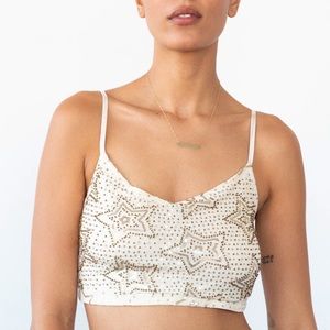 Goldie Embellished Tie Top NWT